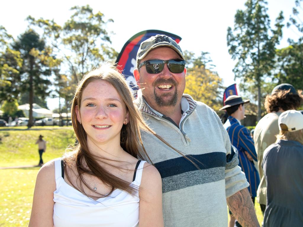 Ellyse with her father Brendan Gaffney. Picture: Bev Lacey