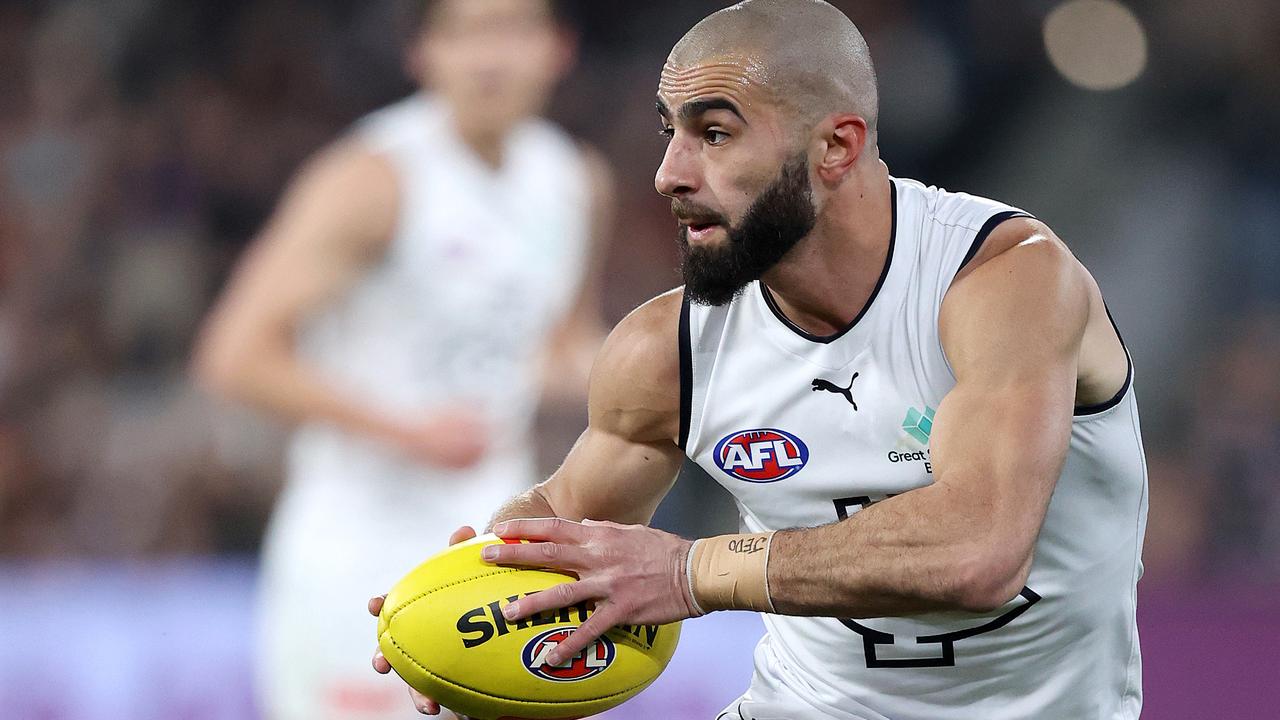 Adam Saad was targeted with a racial slur during a clash with the Crows at Adelaide Oval this year. Picture: Mark Stewart