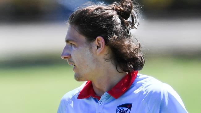 NSW Metro bowler Tom Straker during the grand final at Karen Rolton Oval 22 December, 2022, Cricket Australia U19 Male National Championships 2022-23.Picture: Cricket Australia.