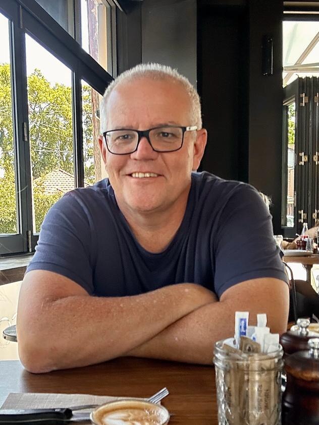 Scott Morrison at at a local cafe.