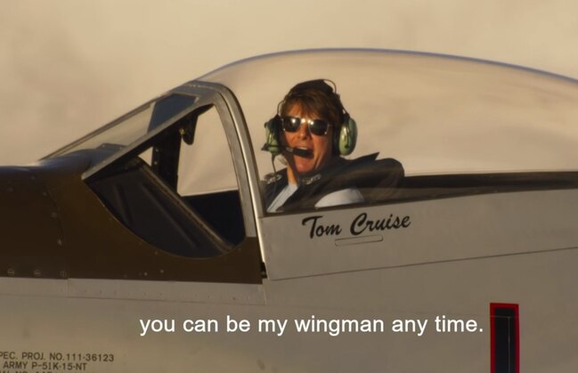 Tom Cruise dropped the famous ‘wingman’ quote from Top Gun.