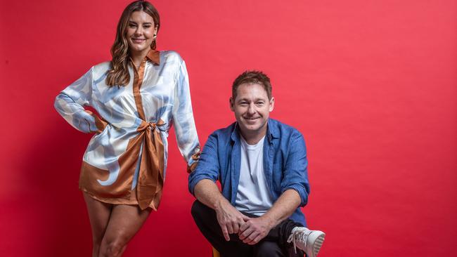 Jason (Jase) Hawkins and Lauren Phillips are the new NOVA breakfast team. Picture: Jake Nowakowski