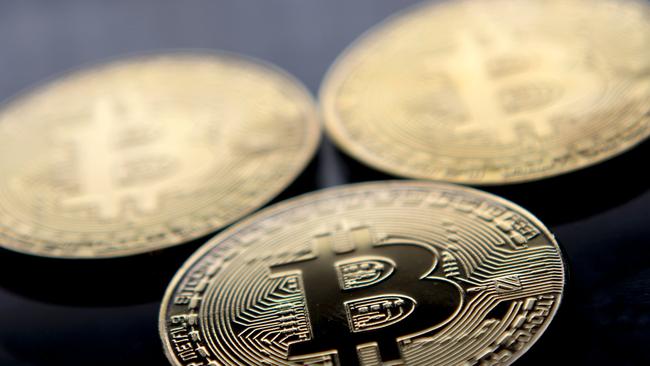 An example of a bitcoin. Picture: AFP Photo/Justin Tallis