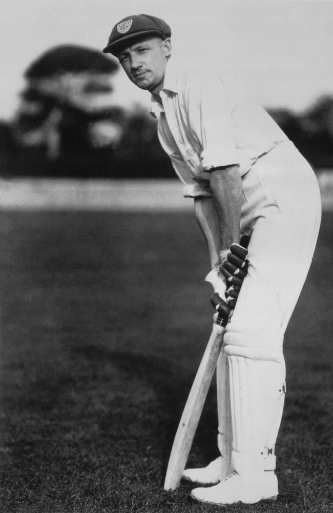 The most prolific run-maker ever Sir Don Bradman ready is pictured ready to bat in 1938. Picture: Getty Images