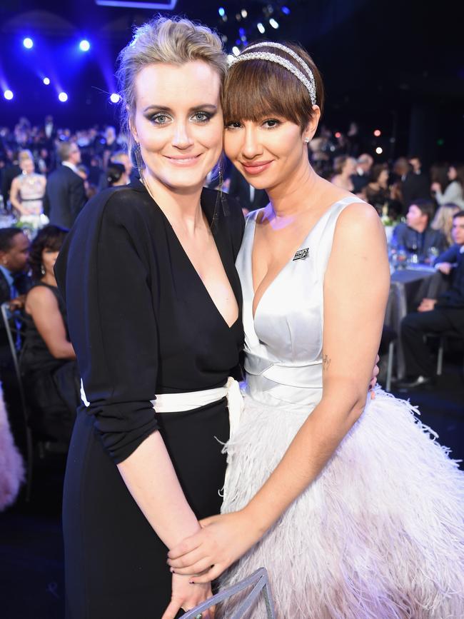 Taylor Schilling and Jackie Cruz attend the 24th Annual Screen Actors Guild Awards at The Shrine Auditorium on January 21, 2018 in Los Angeles, California. Picture: Getty