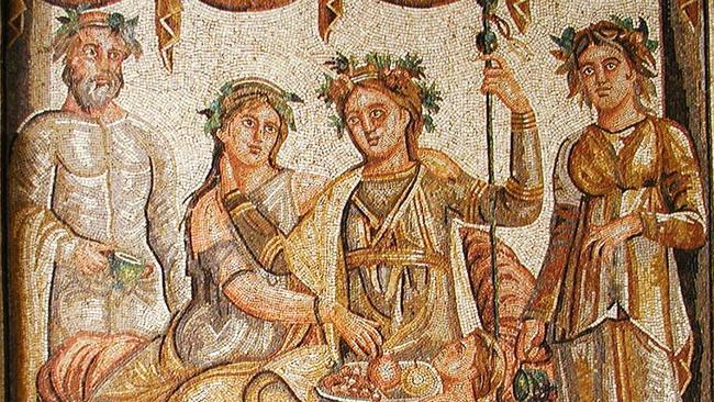 The Wedding of Ariadne, Roman mosaic, 2nd century AD. Public domain image