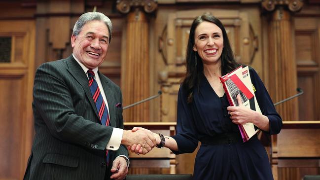 Prime Minister Jacinda Ardern and NZ First leader Winston Peters.