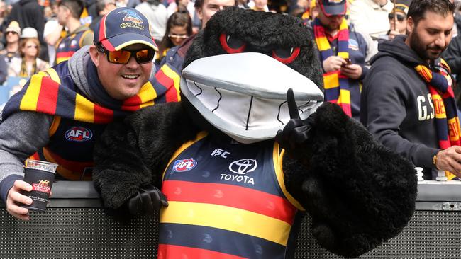 The Adelaide Crows mascot. Picture: Mark Kolbe/AFL Media/Getty Images