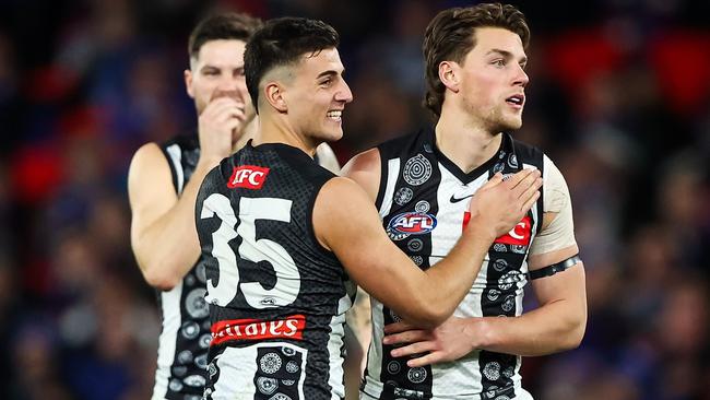 Nick Daicos was involved in almost every big play for the Magpies. Picture: Getty Images