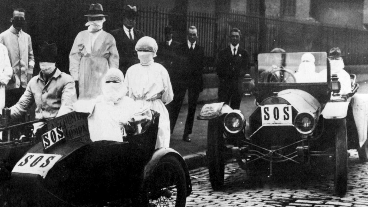 Units of the Influenza Administration Committee in Sydney during the Spanish flu epidemic of 1919.