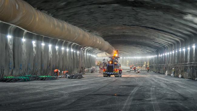 A tunnel in Sydney’s WestConnex project. The transport future of Australia’s three biggest cities is increasingly underground, but it’s costly.