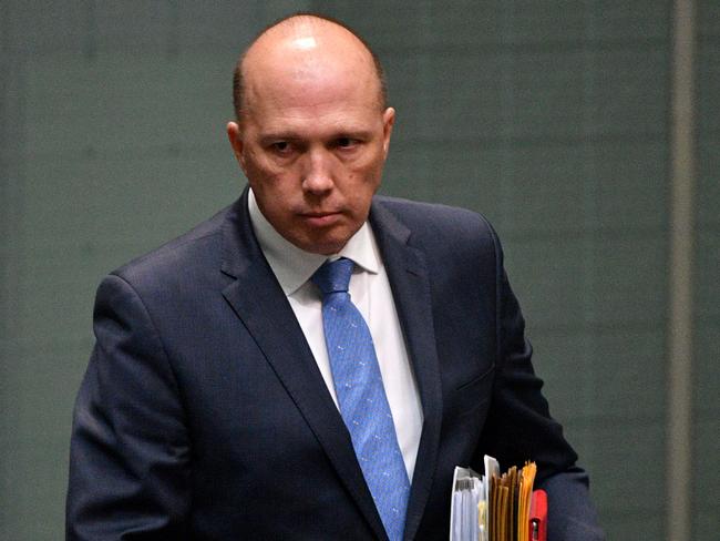 Minister for Home Affairs Peter Dutton. Picture: AAP