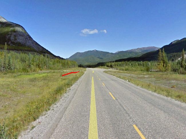 The remote highway where Lucas Fowler and Chynna Deese broke down according to Curtis and Sandra Broughton, who last saw them alive on Sunday afternoon. Picture: Supplied