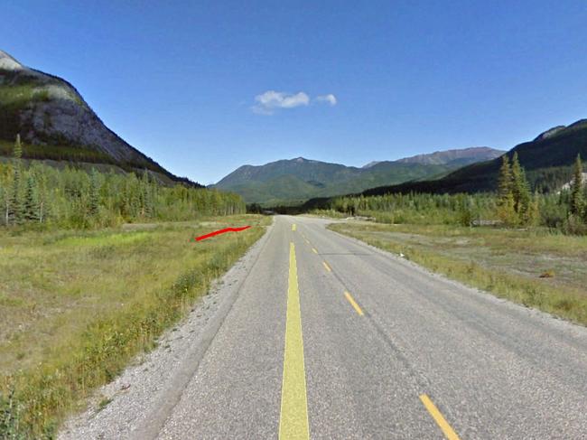 The remote highway where Lucas Fowler and Chynna Deese broke down according to Curtis and Sandra Broughton, who last saw them alive on Sunday afternoon. Picture: Supplied