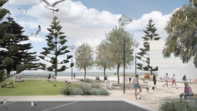 An artist's impressions of the Normanville Foreshore &amp; Jetty Caravan Park Masterplan. Picture: Supplied