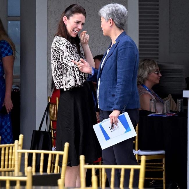 Jacinda Ardern with Foreign Minister Penny Wong.