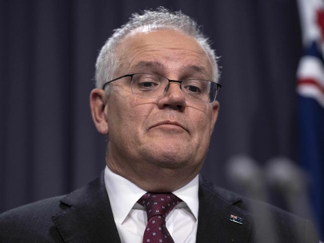 CANBERRA, AUSTRALIA NewsWire Photos MARCH, 23 2021: Prime Minister Scott Morrison during a press conference in Parliament House Canberra.Picture: NCA NewsWire / Gary Ramage