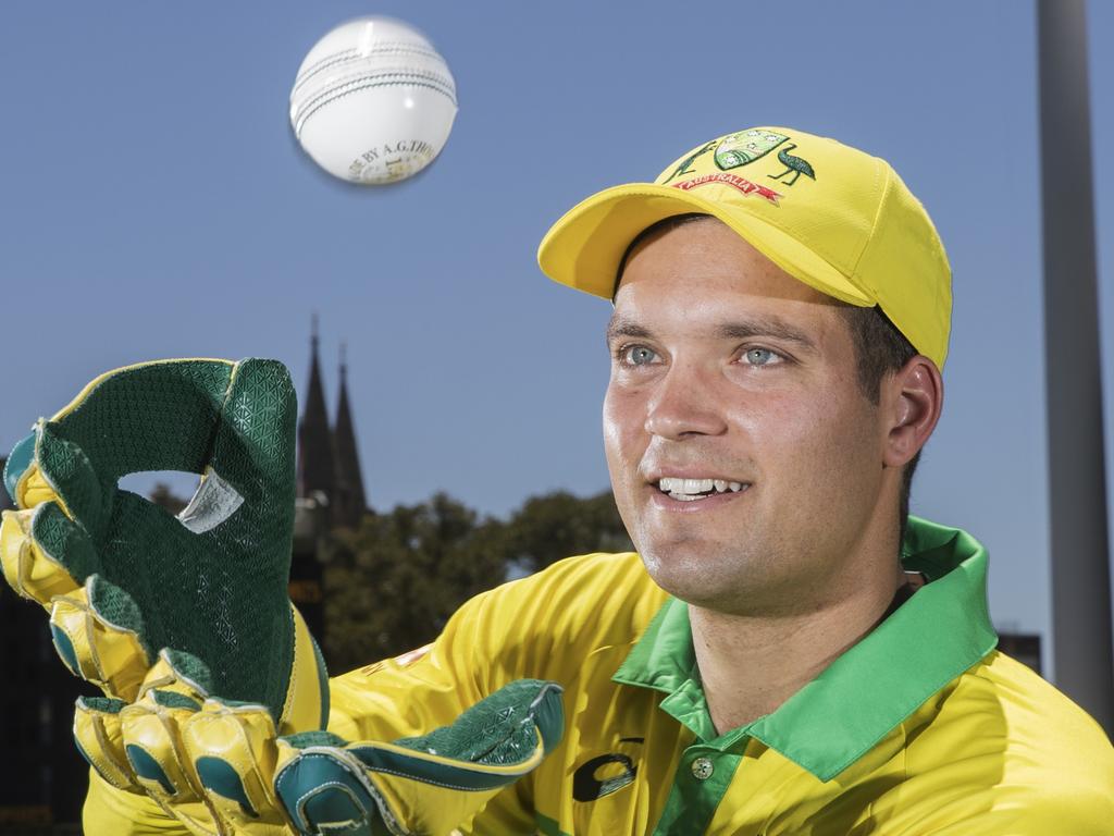 14/1/19 - CRICKET - Adelaide Striker and Australian vice-captain Alex Carey at Adelaide Oval ahead of the ODI against India. Picture SIMON CROSS