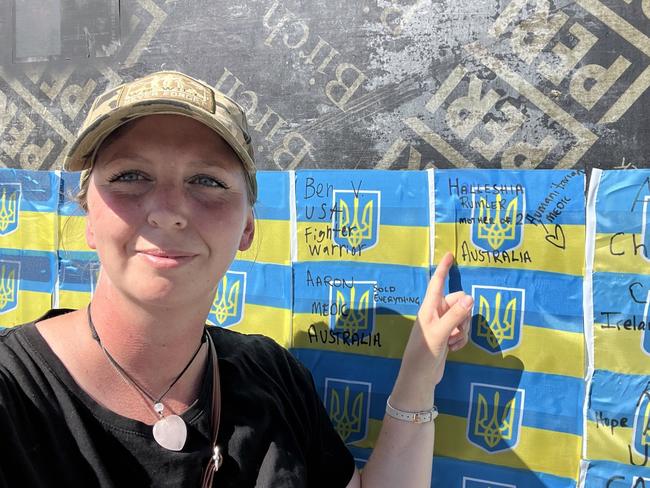 Thirty-year-old Australian woman Halleshia Rumler left her two young children and family to go to Ukraine and help provide medical aid at Dnipro and Kyiv.