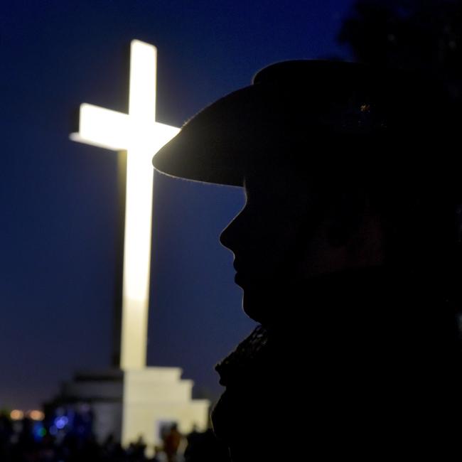 The Anzac Day dawn service at Mount Macedon in 2016. Pictures: Jay Town