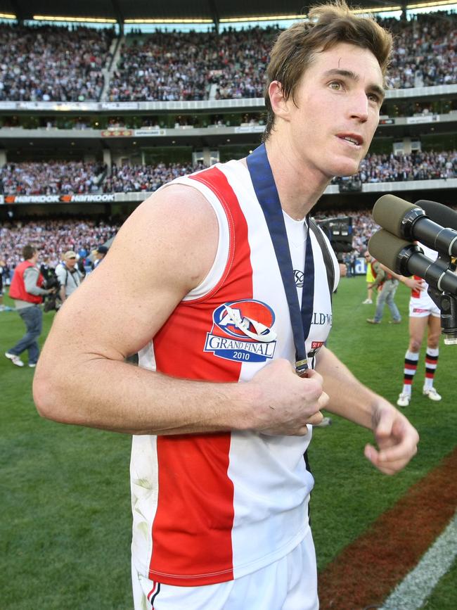 Lenny Hayes after winning the Norm Smith in the drawn Grand Final.