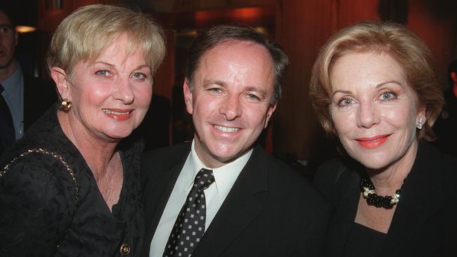 Maureen Duval, Brian Walsh and Ita Buttrose at Magill Estate for Foxtel’s 50,000th Adelaide subscriber celebration in 2000.