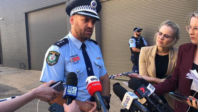 Inspector Chad Deegenaars addressing the media