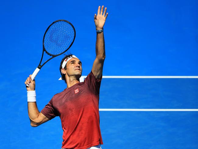 2019 Australian Open - Practice sessions. Roger Federer trains. Picture: Mark Stewart