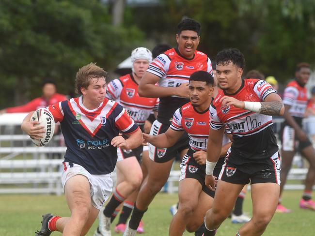 Kirwan State High School hosts St Patrick's College, Mackay, in round 1 of the 2025 Aaron Payne Cup. Picture: Evan Morgan