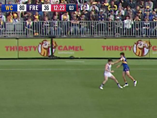 The moment Gaff collected Brayshaw.