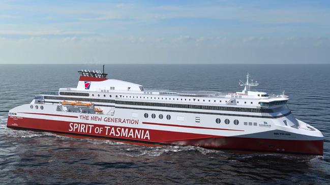 An artist’s impression of the new spirit of Tasmania ferry design.