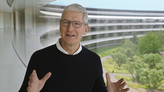 Apple CEO Tim Cook kicks off the launch event overnight. Picture: Apple