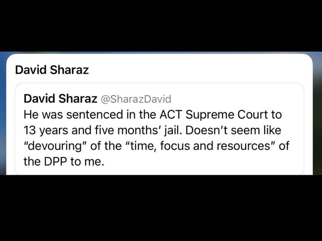 The since deleted tweet by David Sharaz.