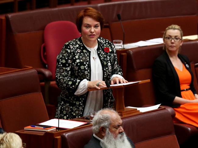 New Victorian Senator Kimberley Kitching delivers her first speech in the Senate Chamber tonight.