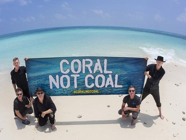 Midnight Oil lent their loud voice to conservation efforts to save the Great Barrier Reef on tour. Picture: Foxtel