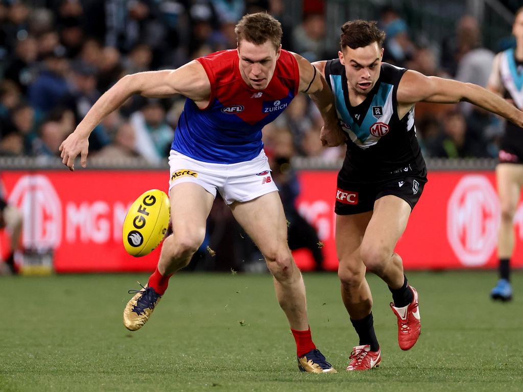 Tom McDonald was a tower of strength for the Demons. Picture: AFL Photos/Getty Images