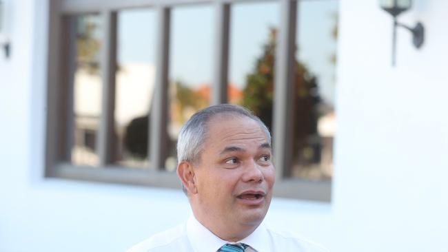 Mayor Tom Tate on Prime Minister Scott Morrison playing coy on a light rail Budget leak: “I take it that is going to be a lot more than $112 million.” Photo by Richard Gosling