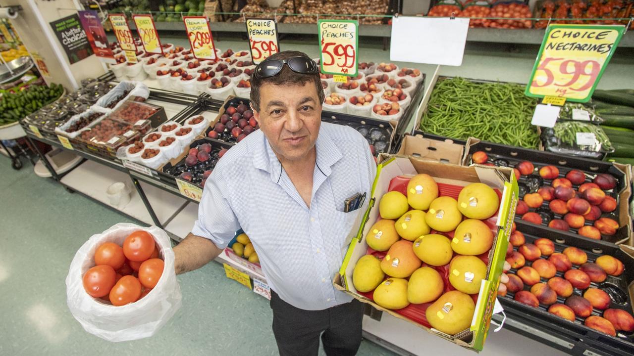 One of the owners of Betros Bros, Bevan Betros says their stock of fruit is good. Monday, January 10, 2022. Picture: Nev Madsen.