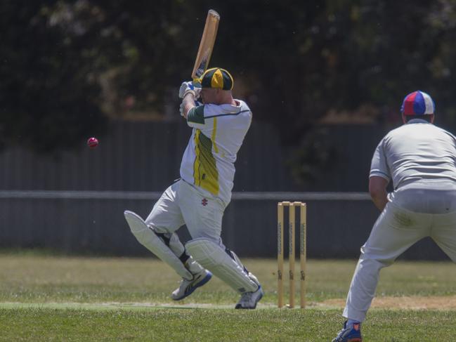 Adam Ciavarella bats for Dromana. Picture: Richard Serong