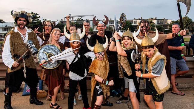 Johnson, Esam and Nathanael Family at the 2024 Dinah Beach Viking Funeral. Picture: Pema Tamang Pakhrin