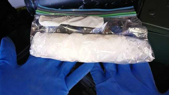 A stash of meth with a street value of $20,000 was also seized.