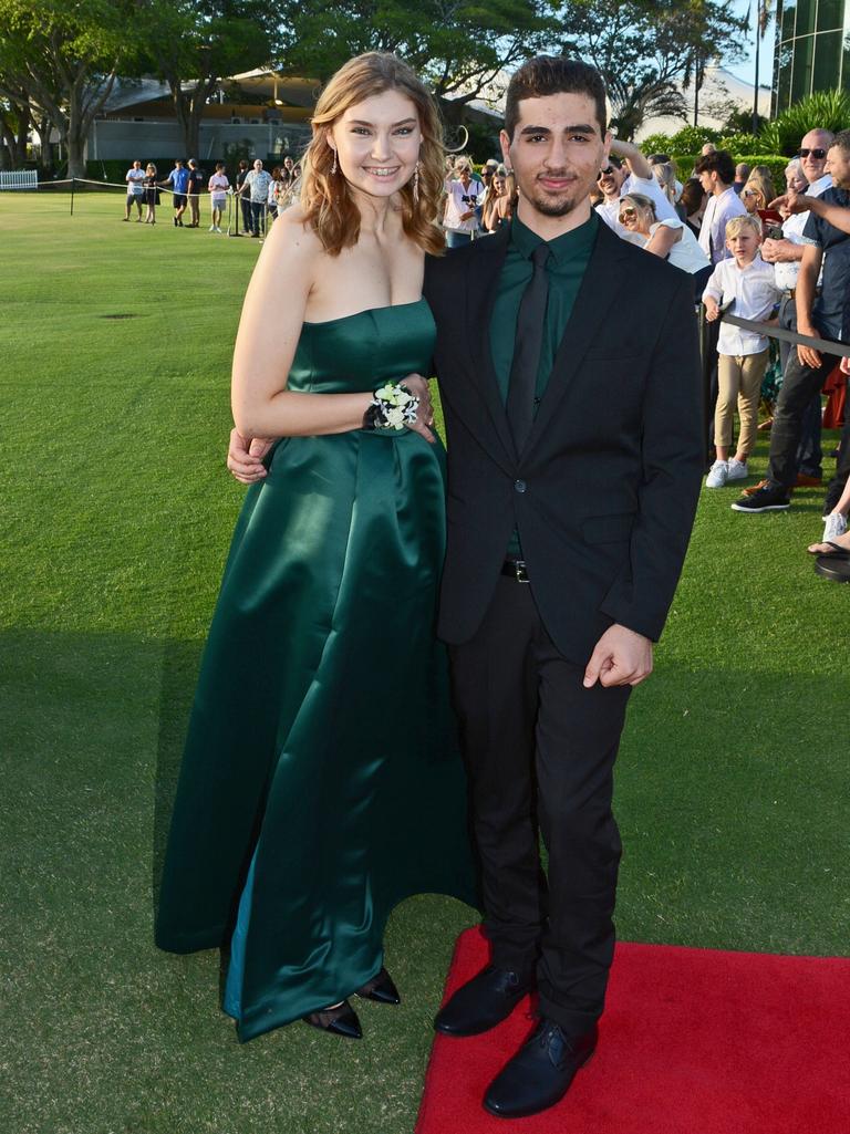 Michaela Heligr-Pyke and Joseph Kalakouti at Varsity College School Formal at RACV Royal Pines Resort, Benowa. Picture: Regina King.