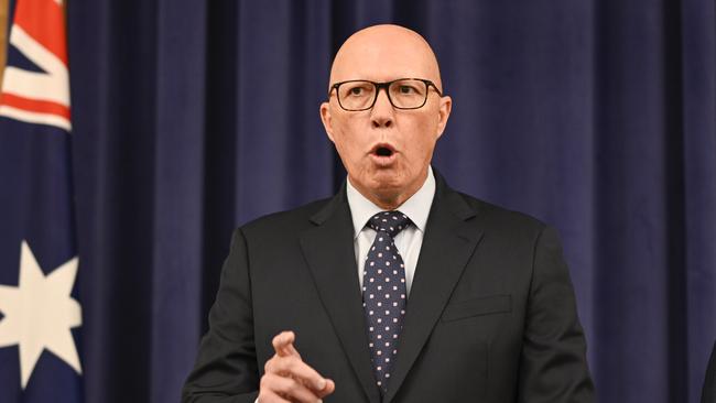 Opposition Leader Peter Dutton at Parliament House in Canberra. Picture: NewsWire / Martin Ollman