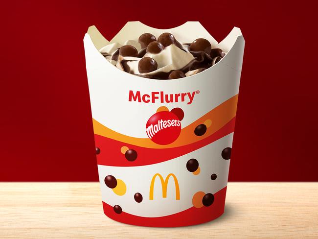 McDonald's is bringing back the Maltesers McFlurry - 10 years after it was last on sale. Picture: Supplied