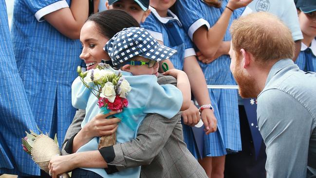 Little Luke stole Meghan Markle’s heart. Picture: Toby Zerna