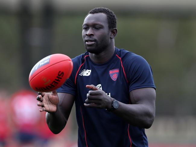 The Sudanese born former North Melbourne revealed he was suffering racial abuse as well as battling with alcoholism. Picture: David Crosling