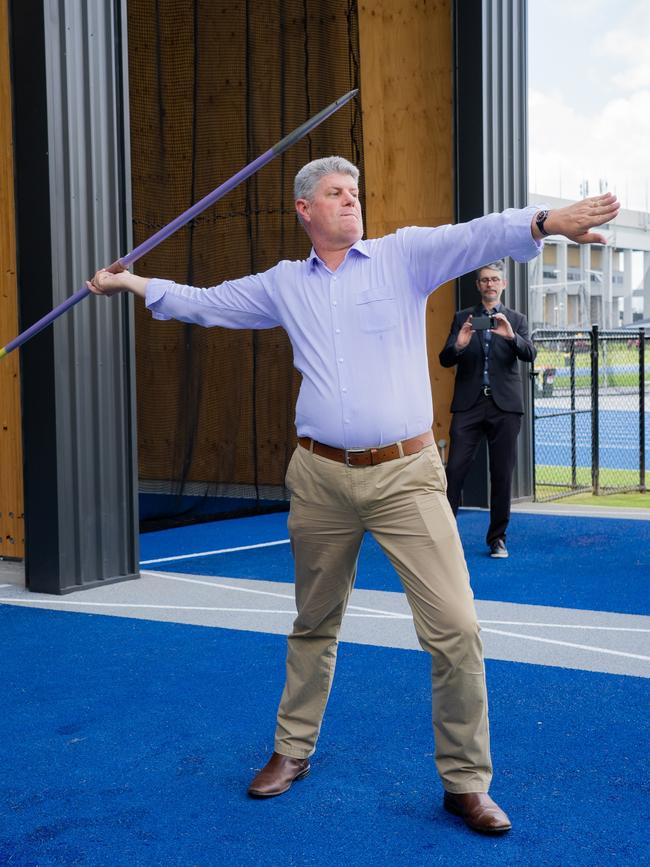 Sports Minister Stirling Hinchliffe at the Queensland Academy of Sport.