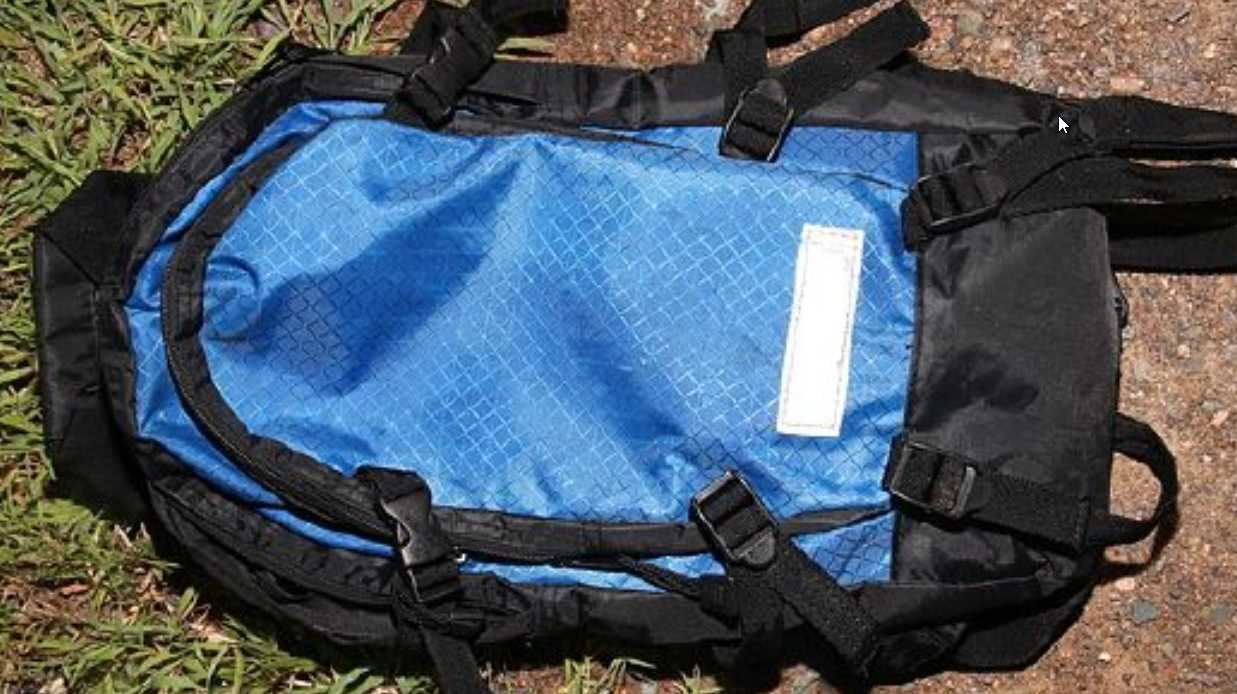 Anyone who may have seen this blue backpack in Sarina near the scene of the assault should contact police immediately. . Picture: QPS