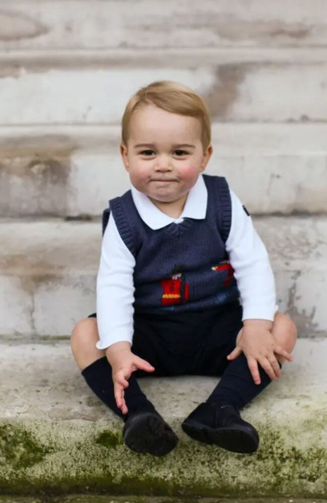 Prince George’s official Christmas portrait. Picture: Supplied