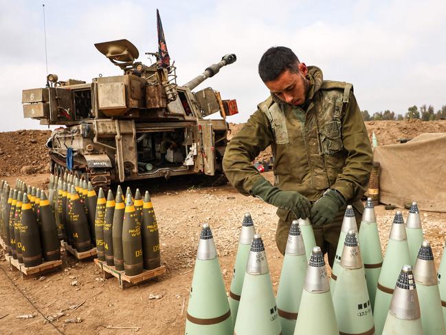 An Israeli artillery unit is pictured near the border with the Gaza Strip on December 5, 2023, amid continuing battles between Israel and the militant group Hamas. Picture: AFP